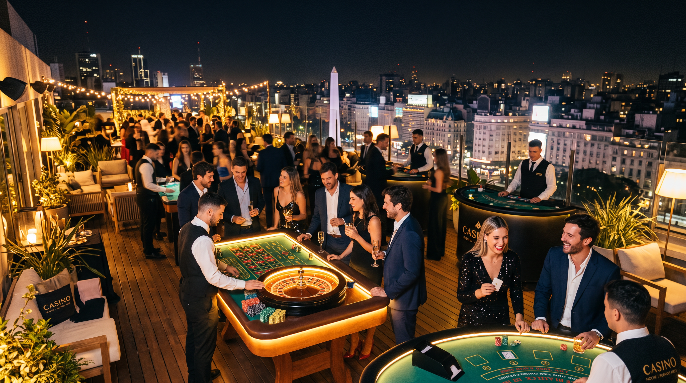 Evento VIP en rooftop con vista panorámica de Buenos Aires